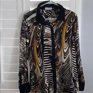 Calvin Klein abstract blouse